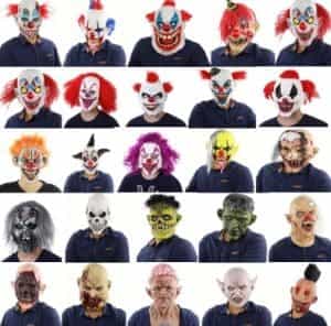 2018 11 15 11 35 04 Scary Evil Clown MaskDouble Face Latex Rubber Mask Halloween Costume Mask Bloo