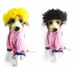 2018 11 21 13 40 17 Soft Synthetic Hair Colorful Dog Short Curly Wig Cap For Pet Dog Cat Cosplay Hal